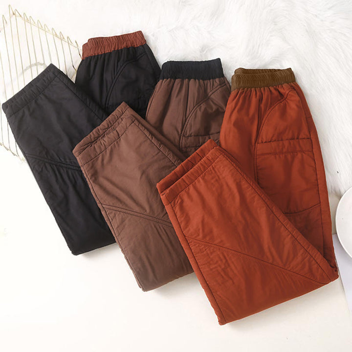 Buddha Stones Dames winterbroek met elastische Taille , dikke stof en Zakken - image 14
