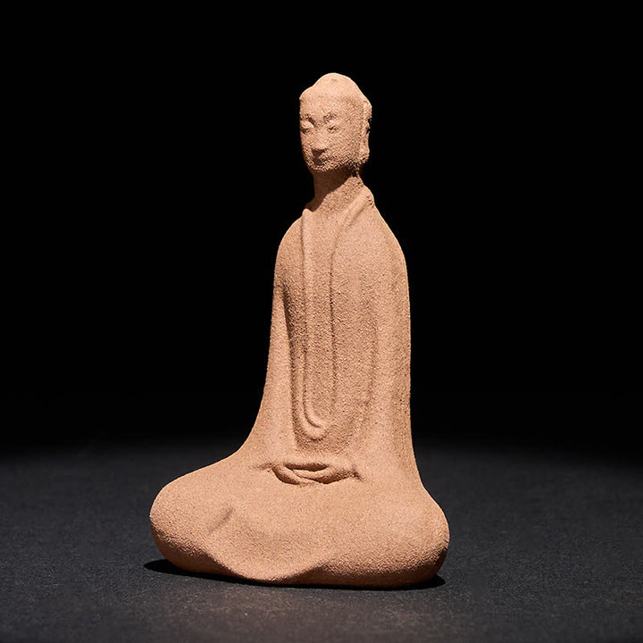 Buddha Stones Zittende Boeddha in gebed, keramisch beeldje, zen huisdecoratie, 5*3*8,5 cm - Boeddha 5*3*8,5 cm - image 0