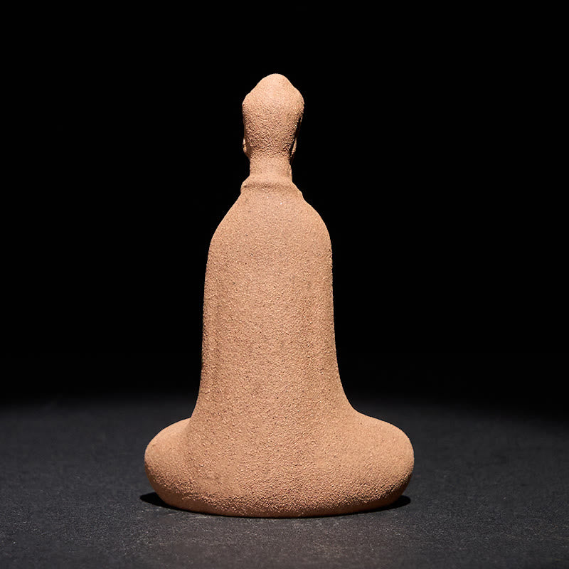 Buddha Stones Zittende Boeddha in gebed, keramisch beeldje, zen huisdecoratie, 5*3*8,5 cm - image 3