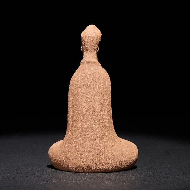 Buddha Stones Zittende Boeddha in gebed, keramisch beeldje, zen huisdecoratie, 5*3*8,5 cm - image 3