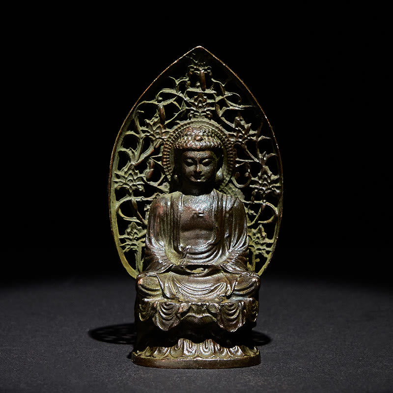 Buddha Stones Tathagata Boeddha beeldje van legering, Zen huisdecoratie, 9 x 4,5 cm - Boeddha 9*4,5 cm - image 0