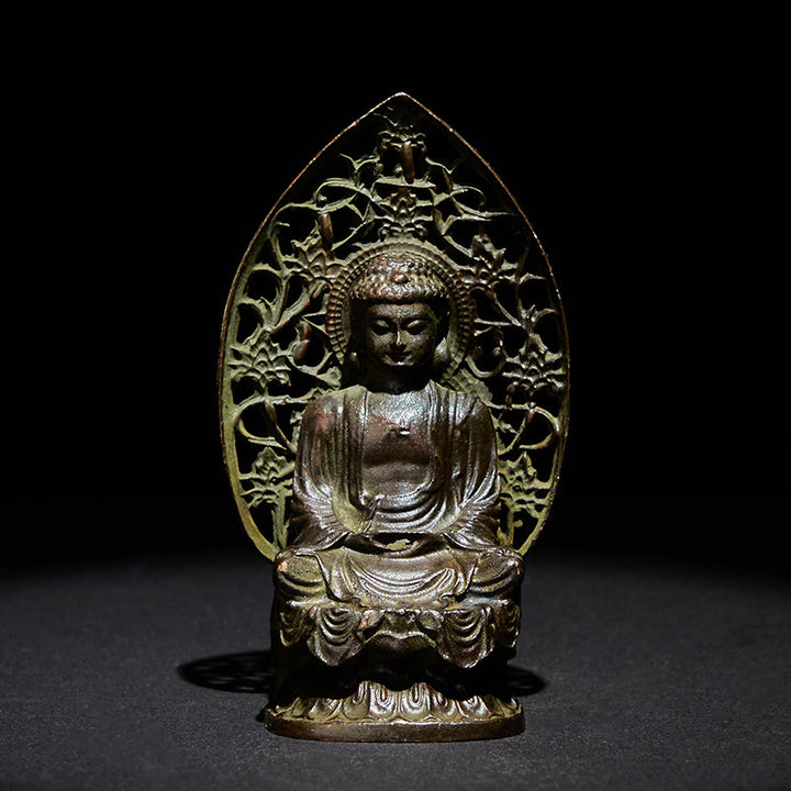 Buddha Stones Tathagata Boeddha beeldje van legering, Zen huisdecoratie, 9 x 4,5 cm - Boeddha 9*4,5 cm - image 0