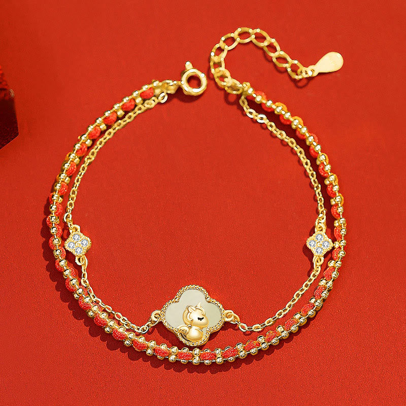 Buddha Stones 925 Sterling Zilveren Armband met Rode Agaat en Hetian Jade, symbool van het Jaar van het Paard - Hetian-jade (Polsomtrek: 14-18 cm) - image 9