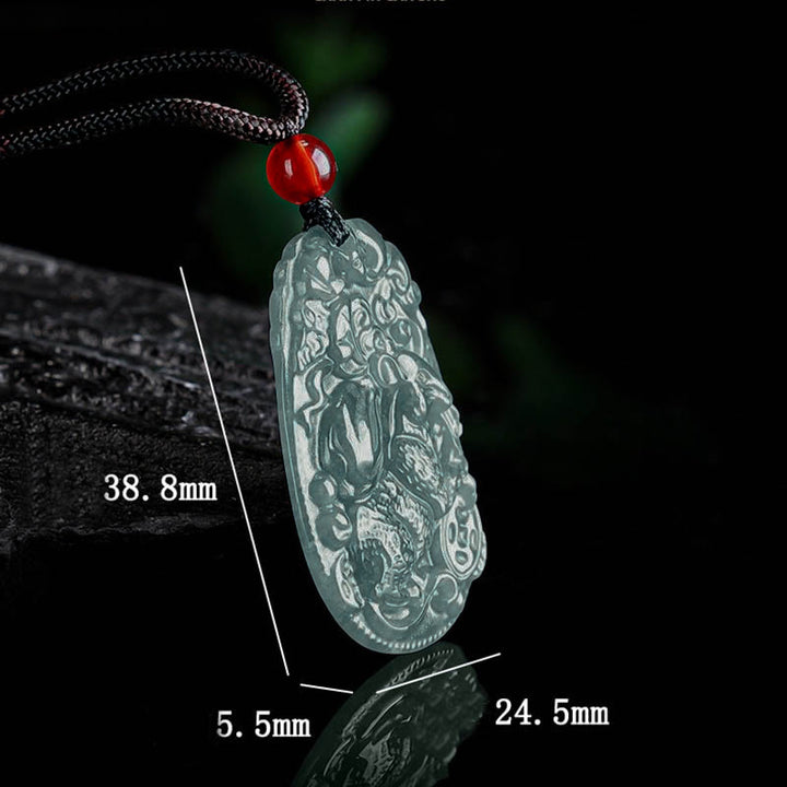 Buddha Stones Chinese dierenriem jade Ketting voor het Jaar van het Paard - image 10