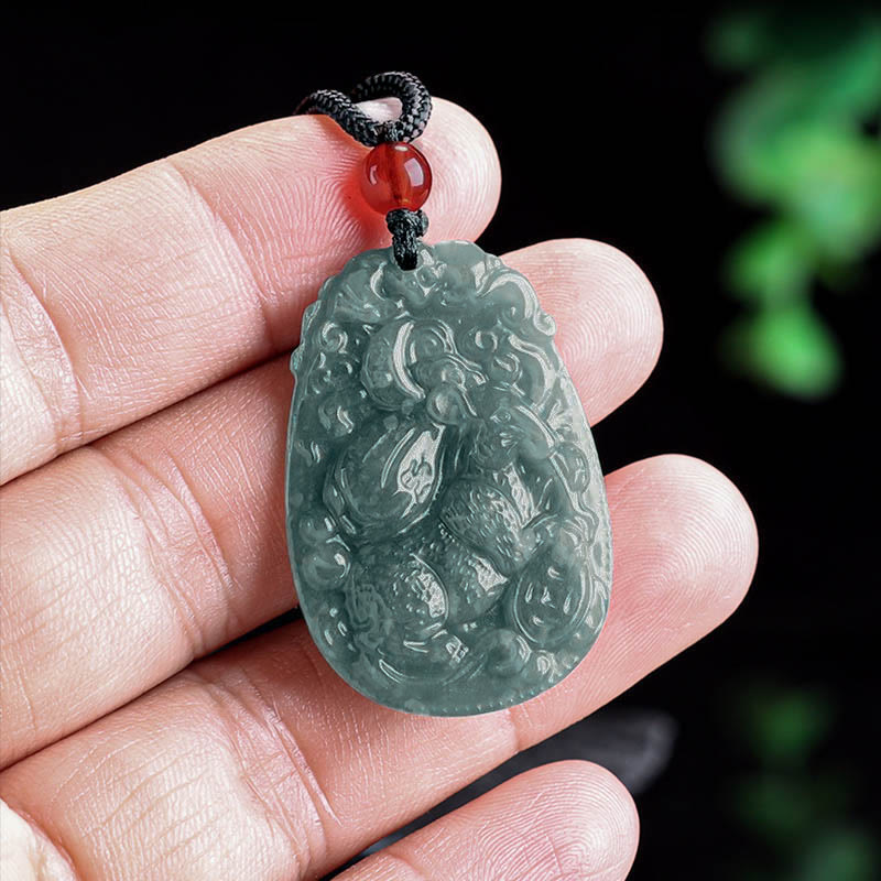 Buddha Stones Chinese dierenriem jade Ketting voor het Jaar van het Paard - image 9