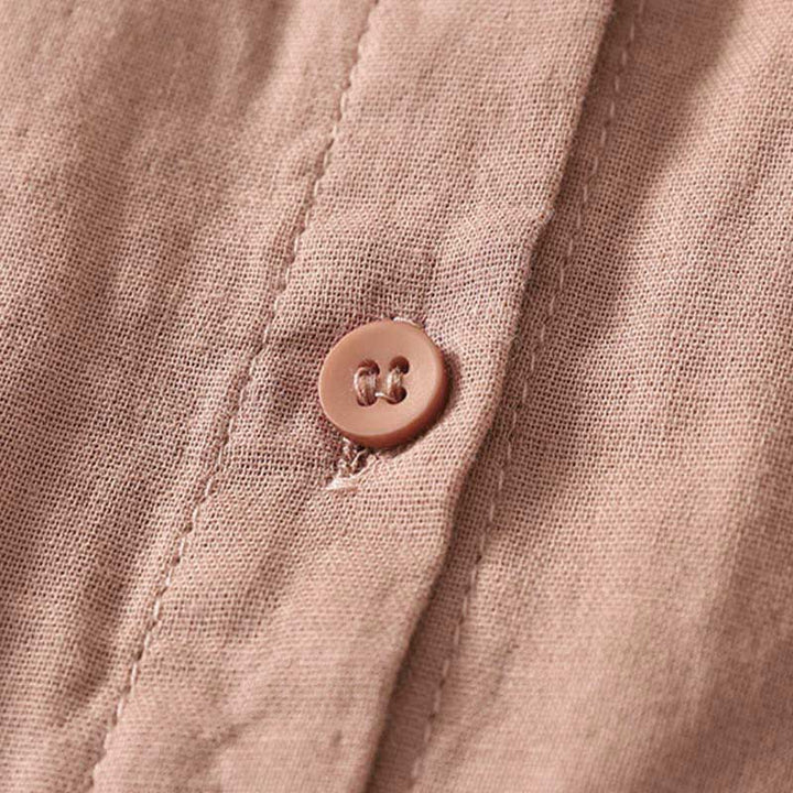 Buddha Stones Damesblouse met Lange mouw, geborduurd met Reverskraag - image 11