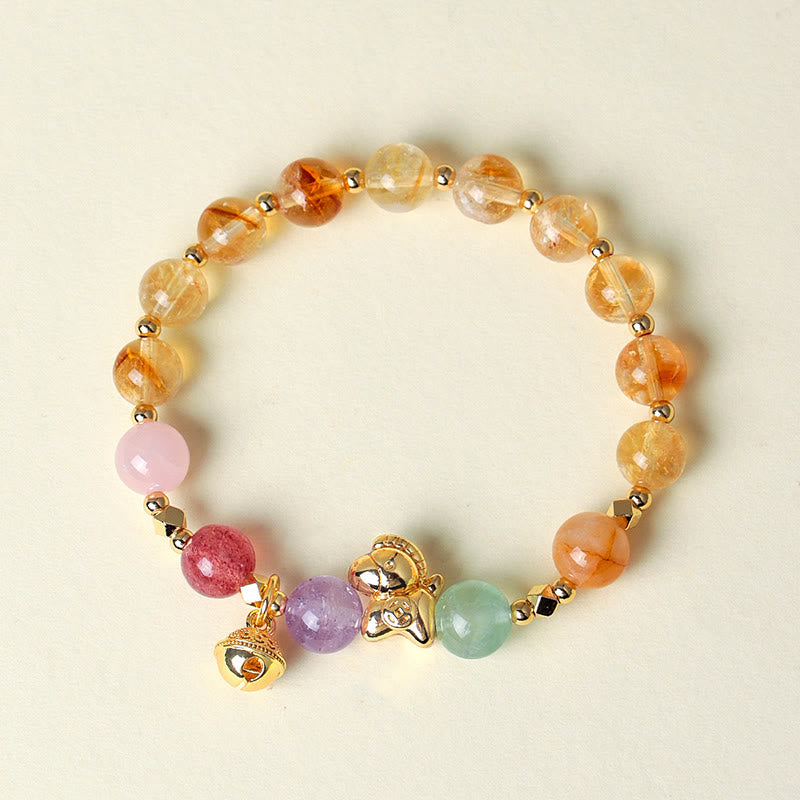 Buddha Stones Armband met citrien, amethist en diverse andere kristallen, symbool van het Jaar van het Paard - image 6