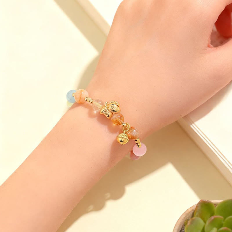 Buddha Stones Armband met citrien, amethist en diverse andere kristallen, symbool van het Jaar van het Paard - image 8