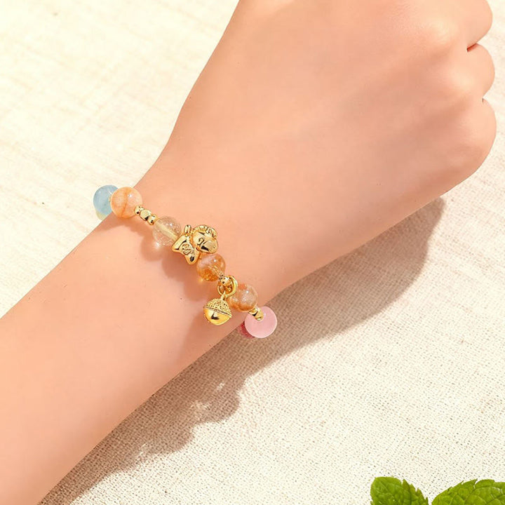 Buddha Stones Armband met citrien, amethist en diverse andere kristallen, symbool van het Jaar van het Paard - image 10