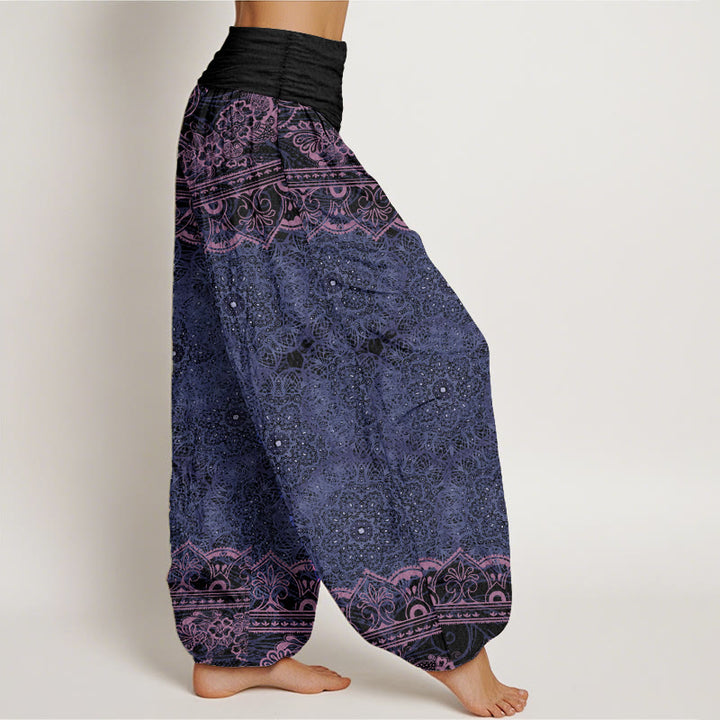 Buddha Stones Elegante katoenen harembroek met mandala-bloemendesign en elastische Taille voor dames - image 5