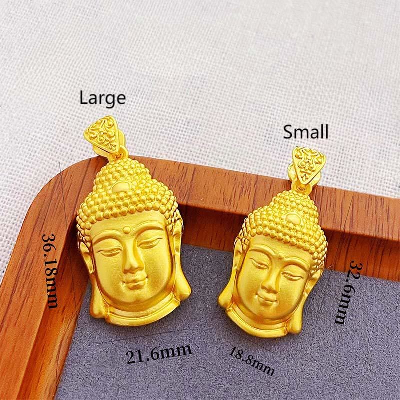 Buddha Stones Ketting van gevlochten koord met Boeddha-symbool, verguld met 24-karaats goud. - image 4