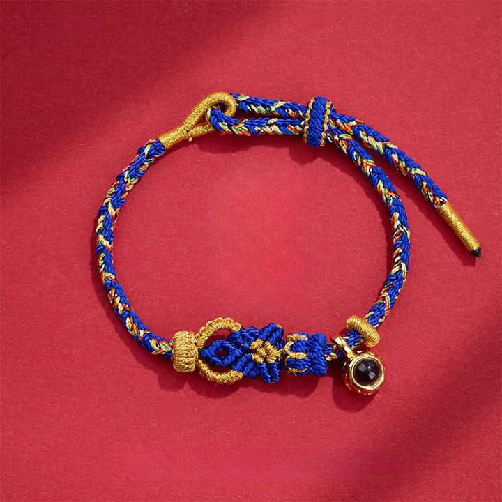 Buddha Stones Armband met handgeweven Boeddha-knopen en Armband. - Blauw (Polsomtrek: 14-23 cm) - image 4