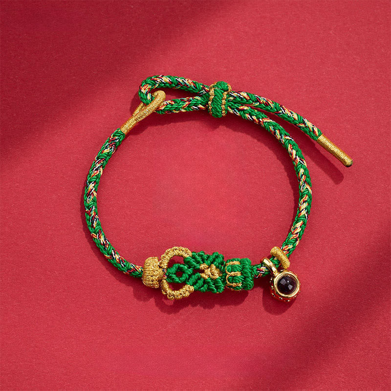 Buddha Stones Armband met handgeweven Boeddha-knopen en Armband. - Groen (Polsomtrek: 14-23 cm) - image 6