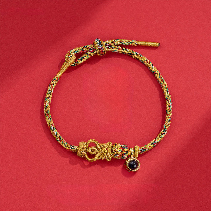 Buddha Stones Armband met handgeweven Boeddha-knopen en Armband. - Diepgeel (Polsomtrek: 14-23 cm) - image 7