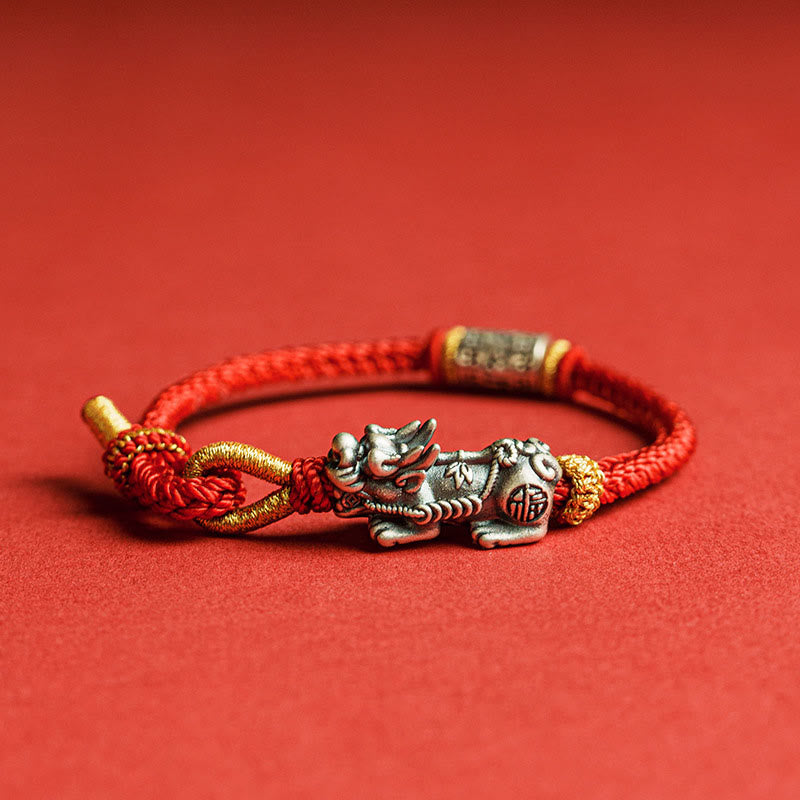 Buddha Stones 925 Sterling Zilveren PiXiu Om Mani Padme Hum Armband - 18-19 cm - image 0
