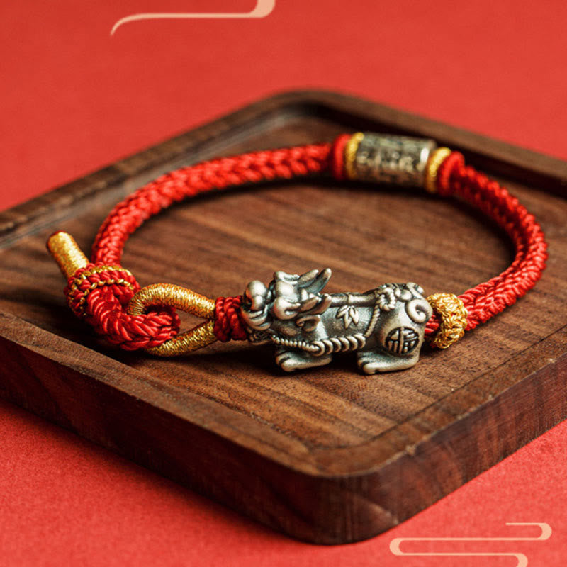 Buddha Stones 925 Sterling Zilveren PiXiu Om Mani Padme Hum Armband - image 1