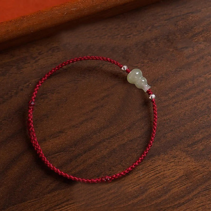 Buddha Stones Pompoen Hetian Enkelband Rode Koord Welvaartsarmband Armband - image 3