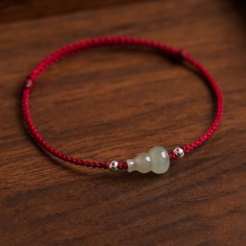 Buddha Stones Pompoen Hetian Enkelband Rode Koord Welvaartsarmband Armband - image 4