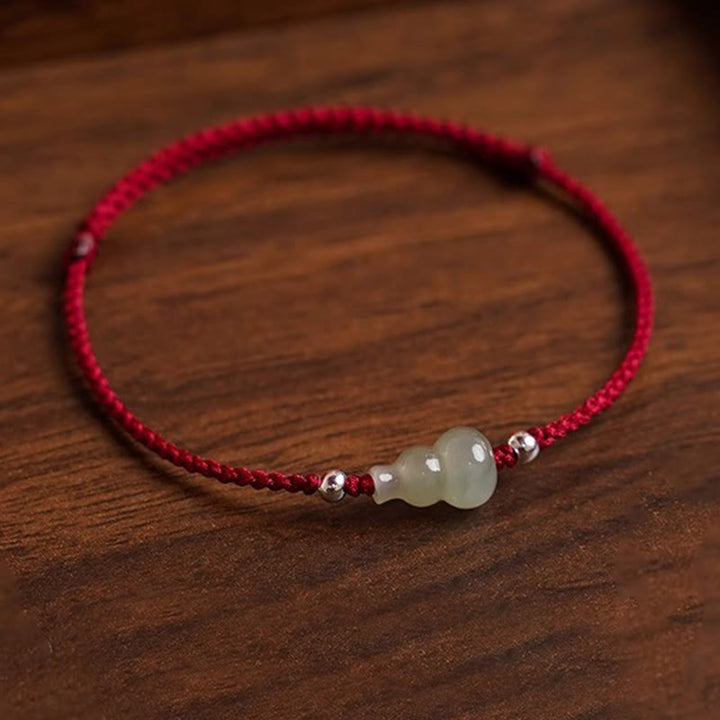Buddha Stones Pompoen Hetian Enkelband Rode Koord Welvaartsarmband Armband - image 4