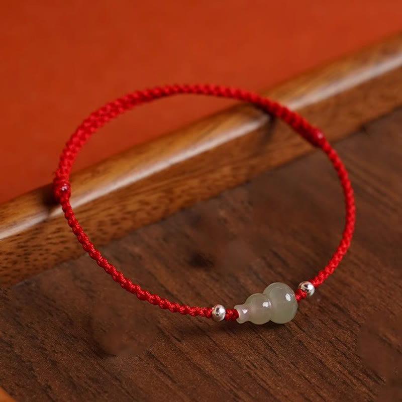 Buddha Stones Pompoen Hetian Enkelband Rode Koord Welvaartsarmband Armband - image 10