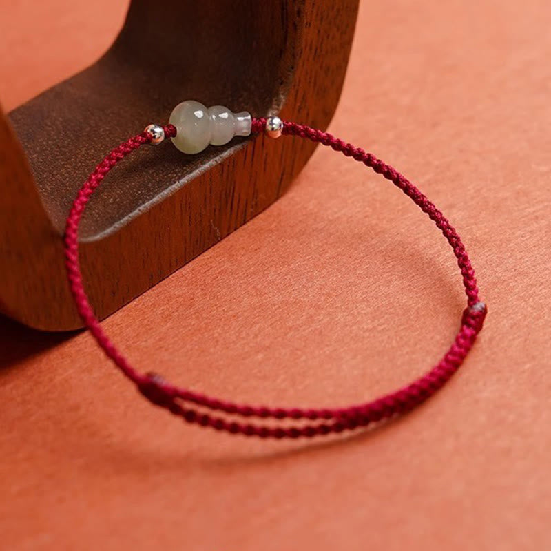 Buddha Stones Pompoen Hetian Enkelband Rode Koord Welvaartsarmband Armband - image 2