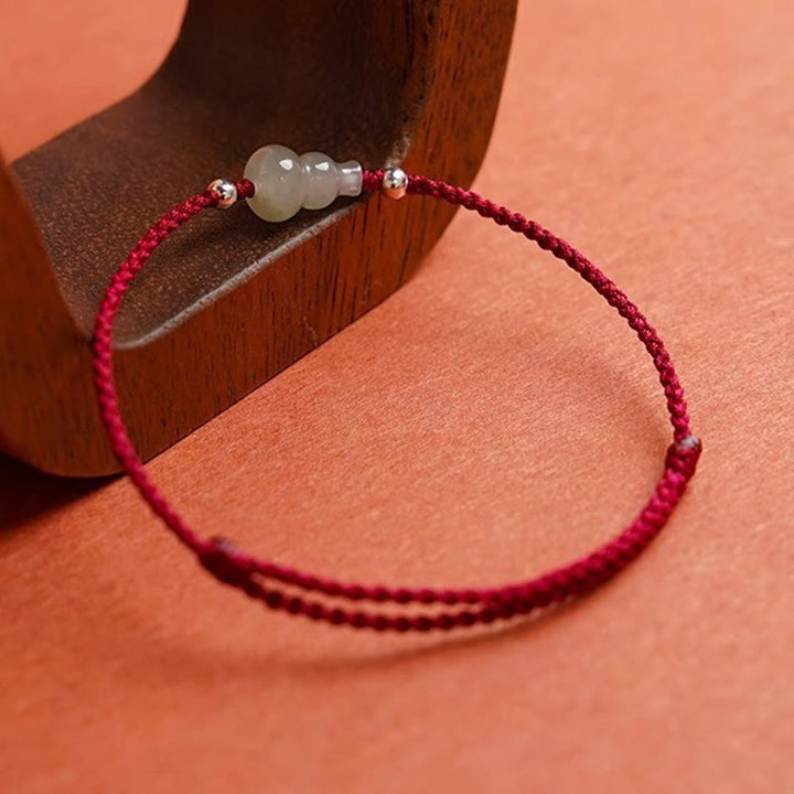 Buddha Stones Pompoen Hetian Enkelband Rode Koord Welvaartsarmband Armband - image 2