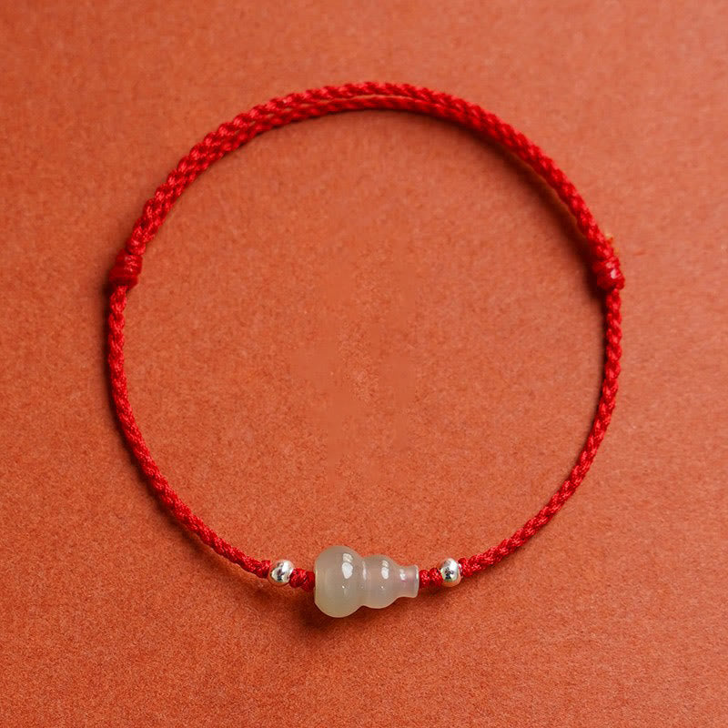 Buddha Stones Pompoen Hetian Enkelband Rode Koord Welvaartsarmband Armband - Rood Enkelband met koord (omtrek 22-30 cm) - image 9