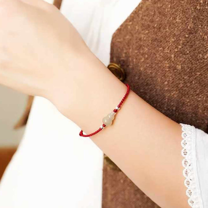 Buddha Stones Pompoen Hetian Enkelband Rode Koord Welvaartsarmband Armband - image 5
