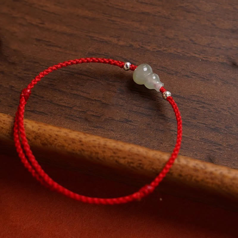 Buddha Stones Pompoen Hetian Enkelband Rode Koord Welvaartsarmband Armband - image 12