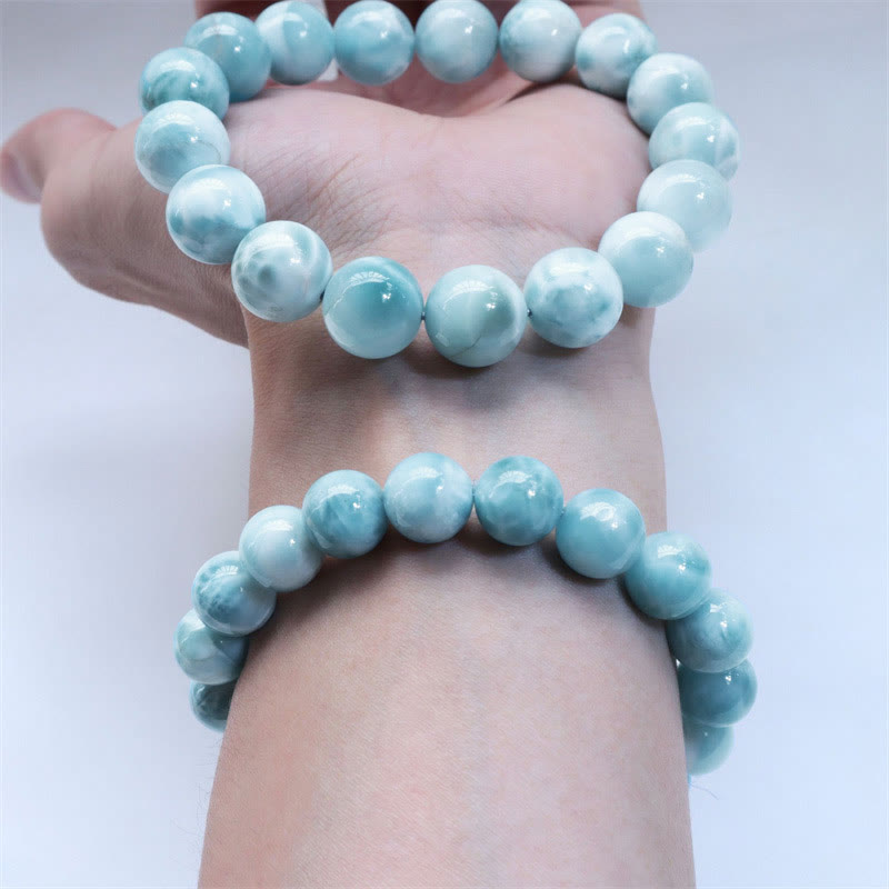 Buddha Stones Armband van natuurlijke larimar voor wijsheid en zelfvertrouwen - image 9
