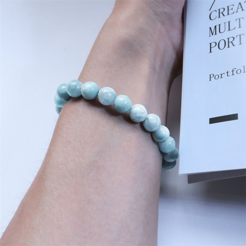 Buddha Stones Armband van natuurlijke larimar voor wijsheid en zelfvertrouwen - image 16