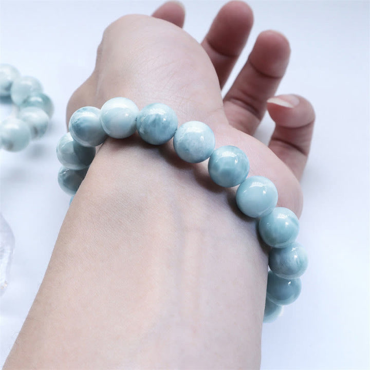 Buddha Stones Armband van natuurlijke larimar voor wijsheid en zelfvertrouwen - image 8