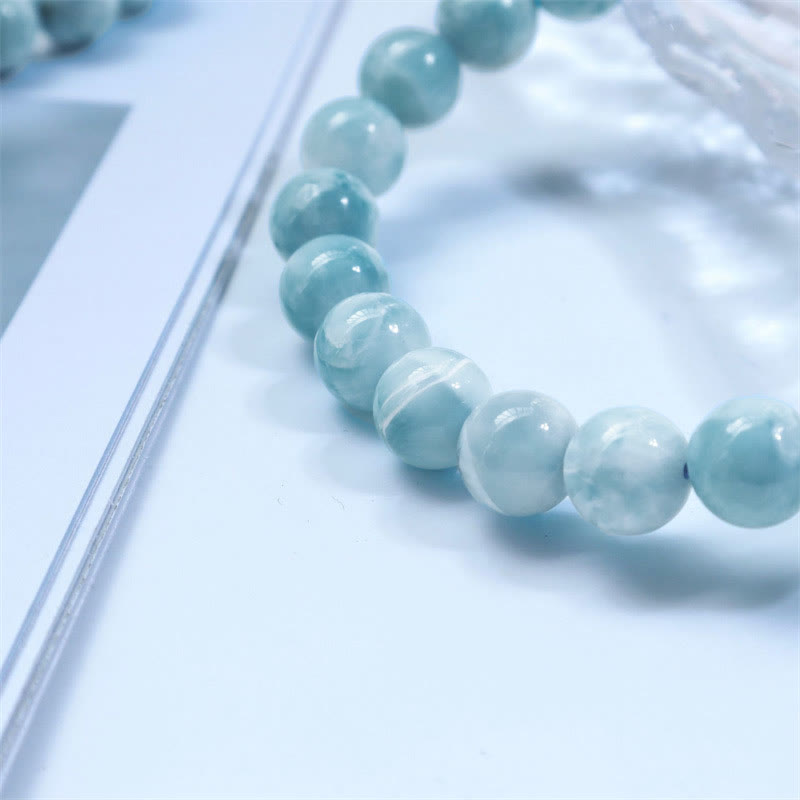 Buddha Stones Armband van natuurlijke larimar voor wijsheid en zelfvertrouwen - image 14