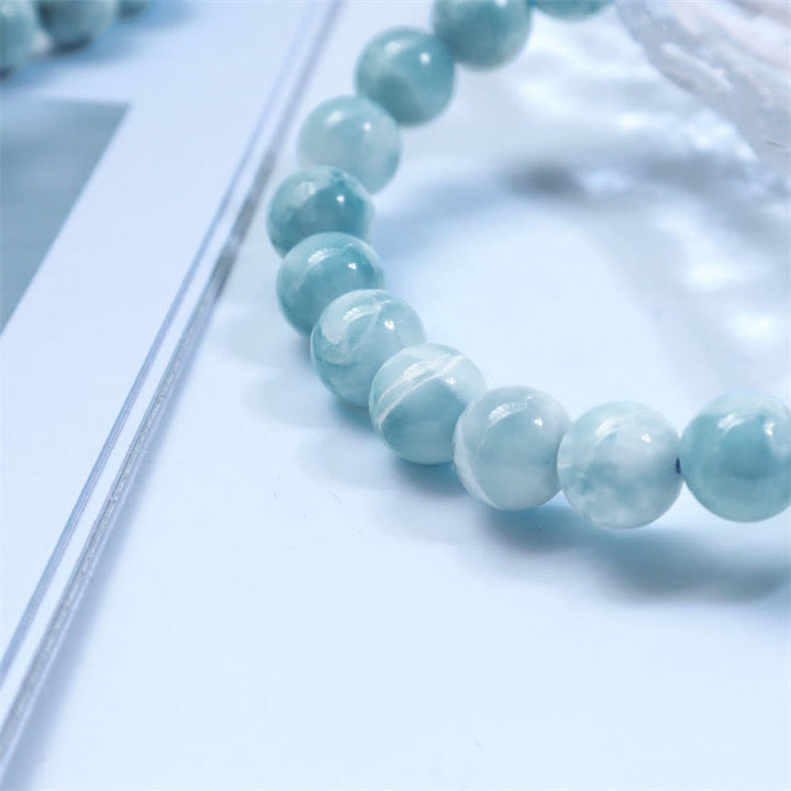 Buddha Stones Armband van natuurlijke larimar voor wijsheid en zelfvertrouwen - image 14