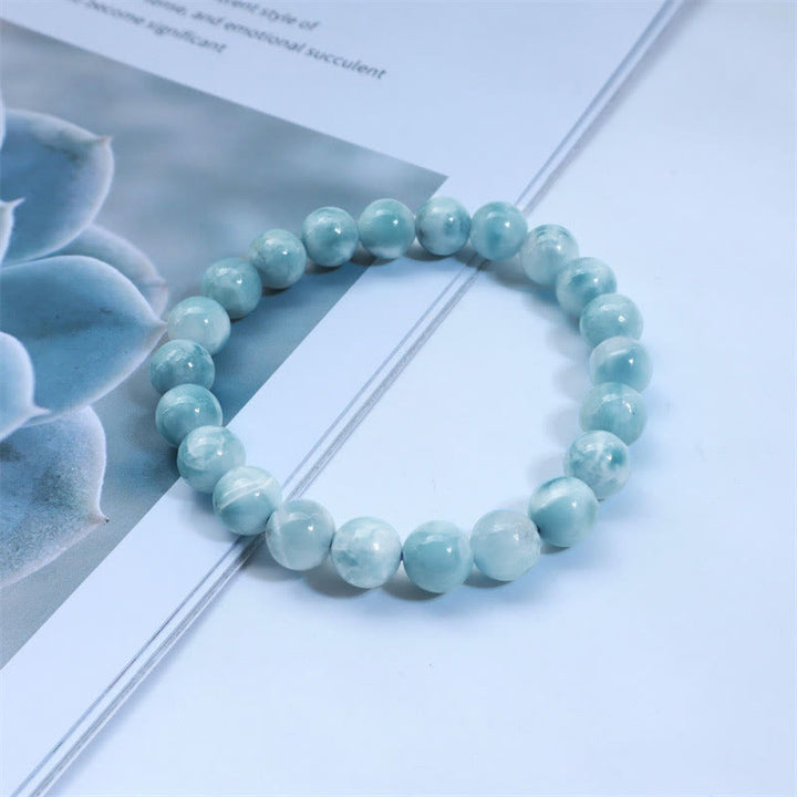 Buddha Stones Armband van natuurlijke larimar voor wijsheid en zelfvertrouwen - image 4