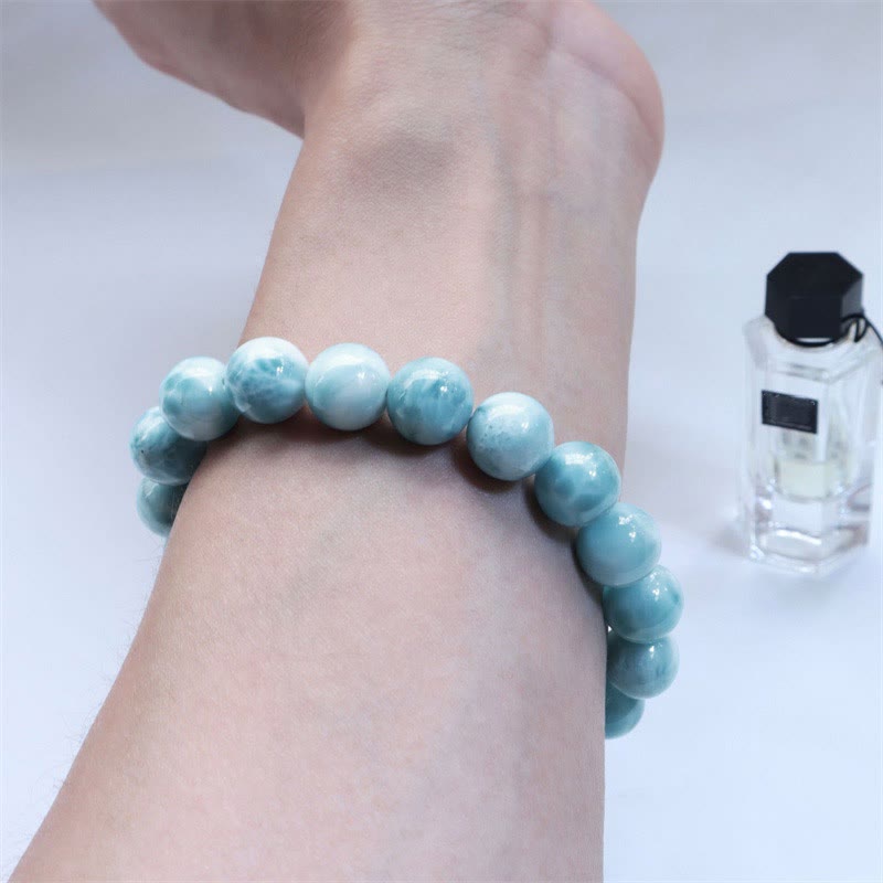 Buddha Stones Armband van natuurlijke larimar voor wijsheid en zelfvertrouwen - image 7
