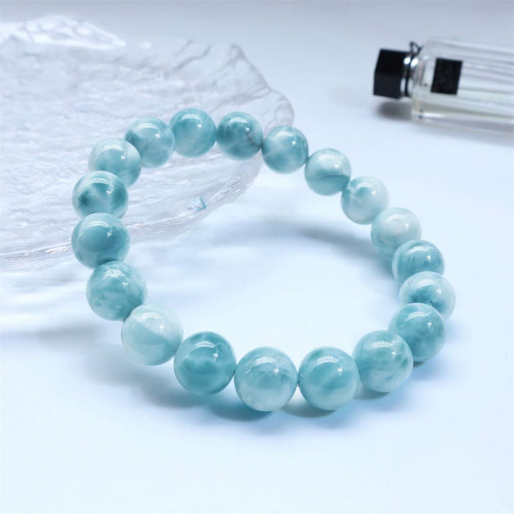 Buddha Stones Armband van natuurlijke larimar voor wijsheid en zelfvertrouwen - image 1