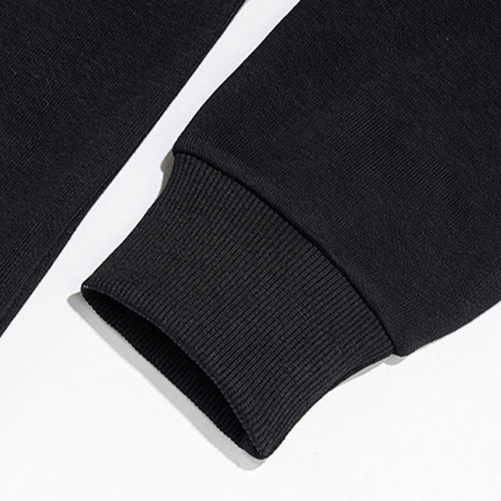 Buddha Stones Herensweatshirt met polokraag en knoopsluiting, gemaakt van katoen. - image 10