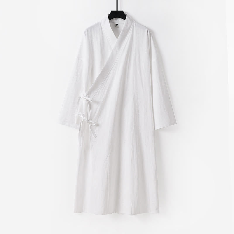 Buddha Stones Wudang Traditionele Tai Chi Krijgskunst Ceremonie Lange mouw Heren Taoïstische Lang Gewaad - Wit - US/UK/AU54, EU64 (9XL) - image 0