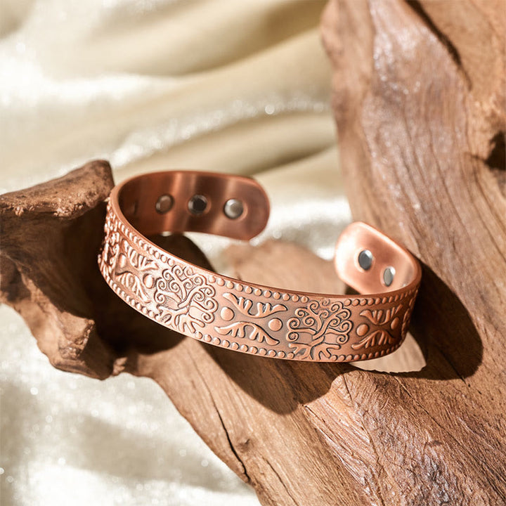 Buddha Stones De Levensboom Koperen Open Zelfzorg Bangle-armband - image 3