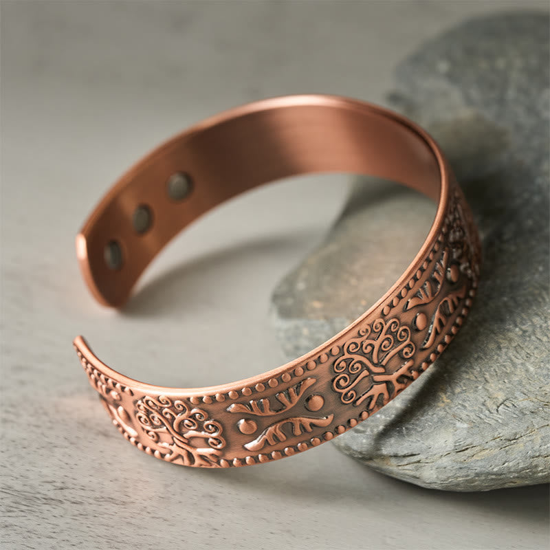 Buddha Stones De Levensboom Koperen Open Zelfzorg Bangle-armband - image 2