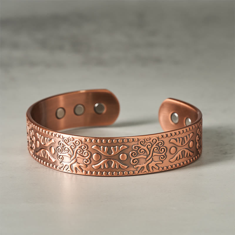 Buddha Stones De Levensboom Koperen Open Zelfzorg Bangle-armband - Koper (Polsomtrek: 15-18 cm) - image 0