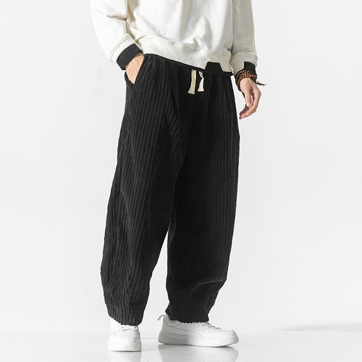 Buddha Stones Retro winterse corduroy harembroek voor heren met Zakken , effen kleur. - image 12