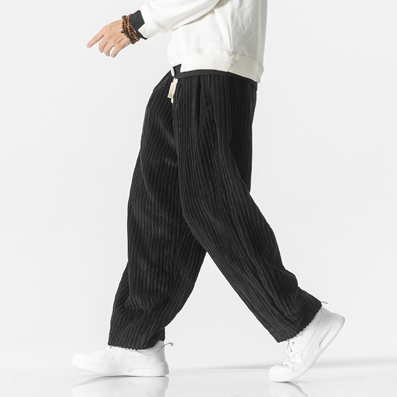 Buddha Stones Retro winterse corduroy harembroek voor heren met Zakken , effen kleur. - image 10