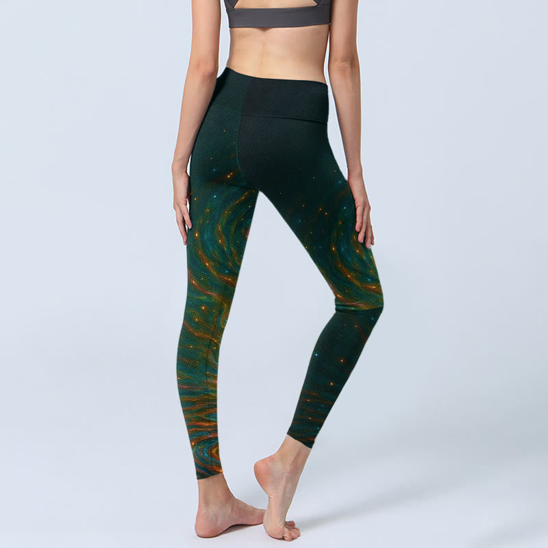Buddha Stones Prachtige yogalegging voor dames met print van lotuswaterrimpels - image 3