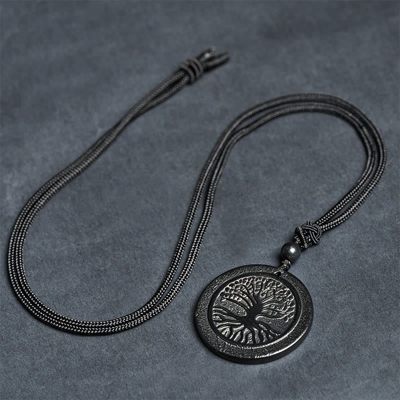 Buddha Stones Levensboom-gravurepatroon, authentieke shungietstenen Ketting - image 8