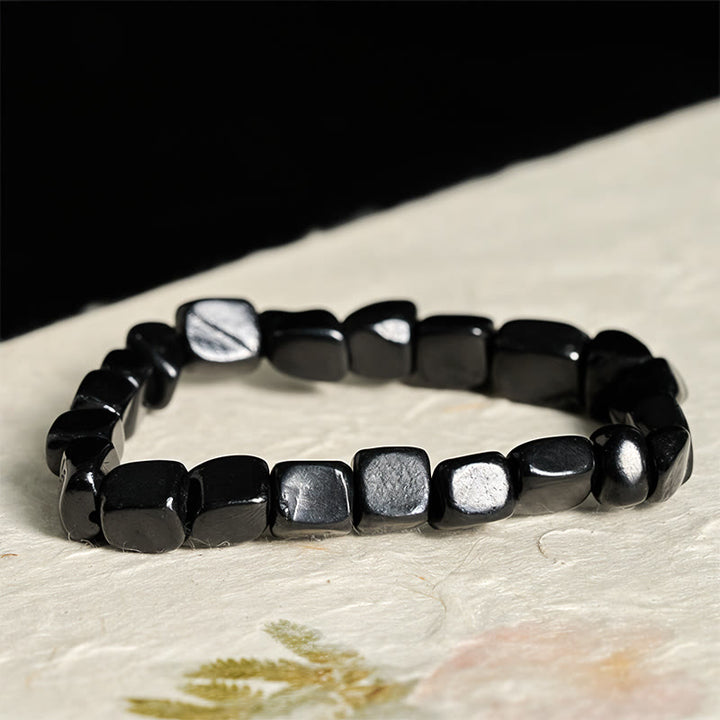 Buddha Stones 8mm natuurlijke authentieke shungiet stenen beschermende Armband - Shungietsteen (Helderheid ♥ Innerlijke Kracht) - image 0