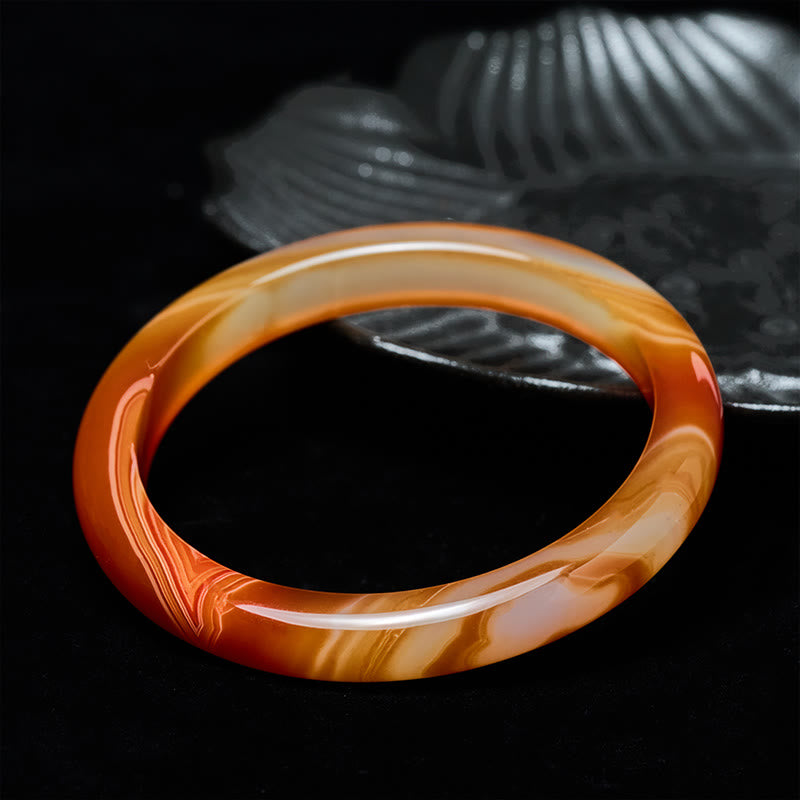 Buddha Stones Rode agaat Mouwboord met Bangle - image 1