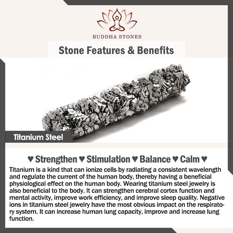 Buddha Stones Armband van leer met meerlaags kruisgeweven design, titanium en staal. - image 1