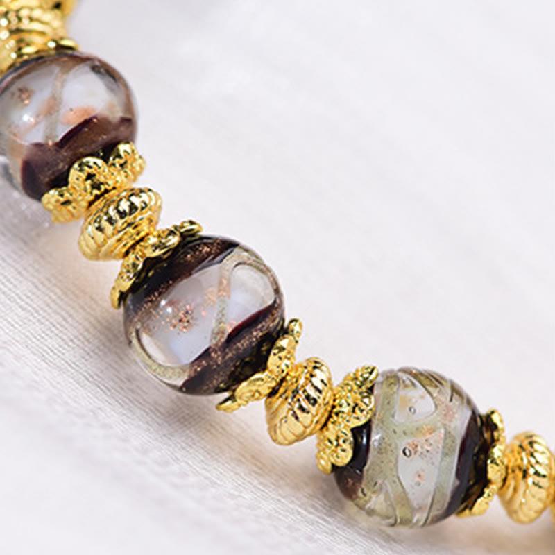 Buddha Stones Liuli glazen Dzi kralen Armband - image 16